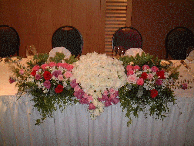 Wedding Flowers - Head Table Decor - Bridal Table Decorations